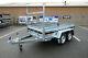 New Car Trailer Twin Axle 263x125cm Unbraked 750kg 8.8x4.2ft Ladder Rack