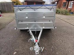 NEW Car TRAILER Double side box Twin axle trailer 8ft x 5ft, 750KG