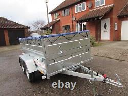 NEW Car TRAILER Double side box Twin axle trailer 8ft x 5ft, 750KG