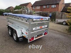 NEW Car TRAILER Double side box Twin axle trailer 8ft x 5ft, 750KG