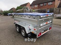 NEW Car TRAILER Double side box Twin axle trailer 8ft x 5ft, 750KG