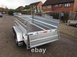 NEW Car TRAILER Double side box Twin axle trailer 8ft x 5ft, 750KG