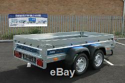 NEW Car trailer SOLIDUS twin axle 8'7x4'1 750kg Faro Trailers with LADDER RACK