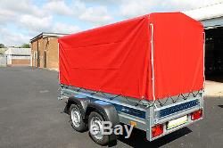 NEW Car trailer SOLIDUS twin axle 8'7x4'1 750kg+ TOP COVER 110cm