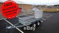 NEW Car trailer twin axle 8'8x4'2 750kg SOLIDUS RAMP