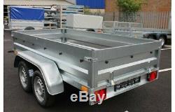 NEW Car trailer twin axle 8'8x4'3 750kg tipping tipper NEPTUN