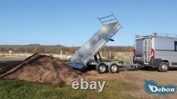 NEW Debon PW1.2 Electric Tipper Trailer Free Hitch Lock