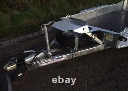 NEW IFOR WILLIAMS GH94BT 9ft TWIN AXLE BEAVER TAIL PLANT TRAILER, RAMPGATE + VAT