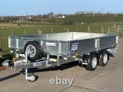 NEW IFOR WILLIAMS LM126 TWIN AXLE FLATBED TRAILER/3500kg
