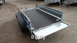 NEW LADDER RACK 4 TRIALE 10x5 FLATBED TWIN AXLE CLASS 750KG + A TRAILER FOR FREE