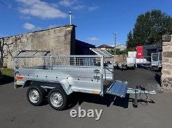 NEW NIEWIADOW 7,7ft x 4,2ft TWIN AXLE TRAILER WITH 40CM MESH 750KG