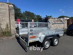 NEW NIEWIADOW 7,7ft x 4,2ft TWIN AXLE TRAILER WITH 40CM MESH 750KG