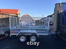 NEW NIEWIADOW 8,7ft x 4,2ft (B265) TWIN AXLE TRAILER WITH 80CM MESH 750KG