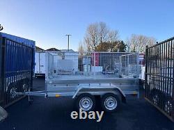 NEW NIEWIADOW 8,7ft x 4,2ft (B265) TWIN AXLE TRAILER WITH 80CM MESH 750KG