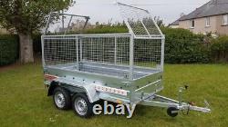 NEW NIEWIADOW 8,7ft x 4,2ft (B265) TWIN AXLE TRAILER WITH 80CM MESH 750KG