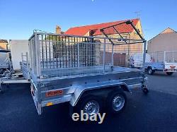 NEW NIEWIADOW 8,7ft x 4,2ft (B265) TWIN AXLE TRAILER WITH 80CM MESH 750KG