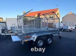 NEW NIEWIADOW 8,7ft x 4,2ft (B265) TWIN AXLE TRAILER WITH 80CM MESH 750KG