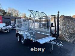 NEW NIEWIADOW 8,7ft x 4,2ft (B265) TWIN AXLE TRAILER WITH 80CM MESH 750KG