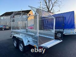 NEW NIEWIADOW 8,7ft x 4,2ft (B265) TWIN AXLE TRAILER WITH 80CM MESH 750KG