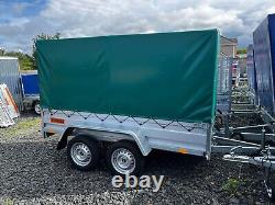 NEW NIEWIADOW 8,7ft x 4,2ft TWIN AXLE WITH 150CM FRAME COVER TRAILER 750KG