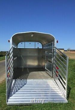 NEW NUGENT L3618H 12ft x 5FT11 TWIN AXLE CATTLE TRAILER, CATTLE GATE + VAT