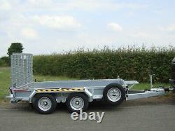 NEW NUGENT P3116H 10ft TWIN AXLE PLANT TRAILER C/w S. WHEEL CLOSED IN SIDES+ VAT