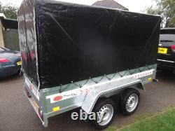 NEW TWIN AXLE Trailer Box Camping Car 9FT x 4FT 2,70 x 1,32 m +150cm TOP COVER