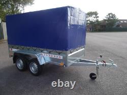 NEW TWIN AXLE Trailer Box Camping Car 9FT x 4FT 2,70 x 1,32 m +150cm TOP COVER