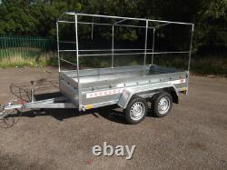 NEW TWIN AXLE Trailer Box Camping Car 9FT x 4FT 2,70 x 1,32 m +150cm TOP COVER