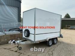 NEW Tickners GB156 10ft x 5ft x 6.5ft Braked Lockable Box Tow Van Trailer + RAMP