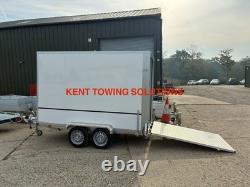 NEW Tickners GB156 10ft x 5ft x 6.5ft Braked Lockable Box Tow Van Trailer + RAMP