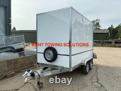 NEW Tickners GB156 10ft x 5ft x 6.5ft Braked Lockable Box Tow Van Trailer + RAMP