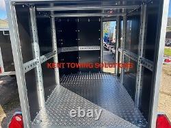 NEW Tickners GB755 7x5x5ft Box Trailer Twin Axle Braked Ramp + Door + Ali Floor