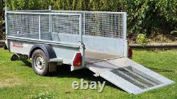 NUGENT G2512 8ft2 x 4ft2 GENERAL PURPOSE TRAILER RAMP CAGED MESH SIDES 1400KG