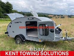 New 2022 Caretta Teardrop Micro Mini Caravan Trailer Kitchen Table and Fridge