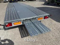New 2022 Twin Car Double Transport Trailer, Two Cars Tri Axle