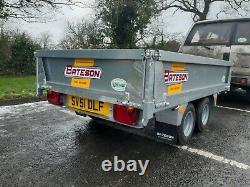 New Bateson 720 750Kg 7ft x 4ft twin axle drop sides trailer