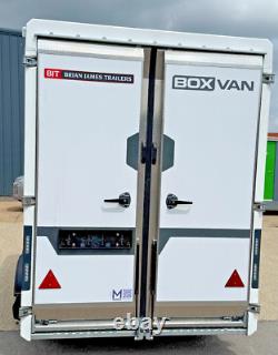 New Brian James 10ft x 5ft Box Van Trailer Twin Axle Combination Doors Bike