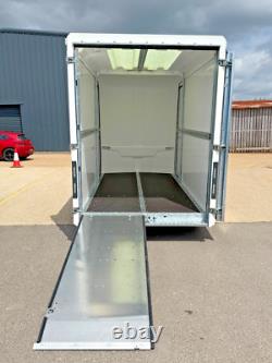 New Brian James 10ft x 5ft Box Van Trailer Twin Axle Combination Doors Bike
