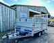 New Brian James 10ft X 6ft Twin Axle Flatbed Trailer Ramps Mesh Sides Cages