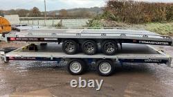 New Brian James 15ft x 7ft Flatbed Trailer Twin-axle Connect 3.5t