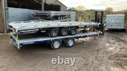 New Brian James 15ft x 7ft Flatbed Trailer Twin-axle Connect 3.5t