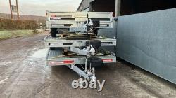 New Brian James 16ft x 7ft T Transporter Car Trailer 3.5t Beavertail twin axle