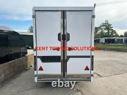 New Brian James 3m x 1.6m Twin Axle Box Trailer + Go Kart Shelves Inc 2700kg