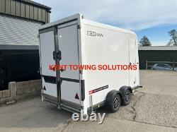 New Brian James 3m x 1.6m Twin Axle Box Trailer + Go Kart Shelves Inc 2700kg