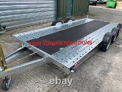 New Brian James A Transporter Twin Axle 5M x 2M, 3000KG MGW Car Trailer in BLACK