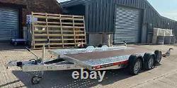 New Brian James Car Trailer Transporter Twin Axle 15ft x 6ft 6in Ramps 2.6ton