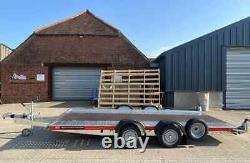 New Brian James Car Trailer Transporter Twin Axle 15ft x 6ft 6in Ramps 2.6ton