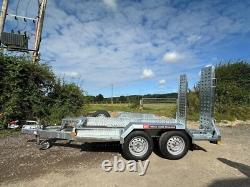 New Brian James Plant Trailer 9ft x 4ft Twin Axle Ramp 2.7ton 2700kg mini digger