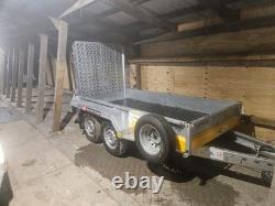 New Brian James Plant Trailer 9ft x 4ft Twin Axle full Ramp 2.7ton 2,700kg